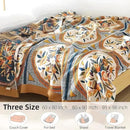 Boho Throw Blanket for Bed - 100% Pure Cotton Ultra Soft Rustic Quilt - Farmhouse Decor Bed Blankets, All Season Rustic Throw for Sofa Couch Chair(60"×80", Floral) by CozyNest Decor