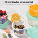 U-Taste 3oz 6oz Small Storage Containers: Food Grade Liquid-Silicone Freezer Box with Airtight Lid, Microwave Safe with Clear Measurements, Reusable for Meal Prepping Portion (Set of 4, Aqua Sky) by TinyTreasures Baby Boutique