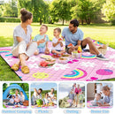 Extra Large Picnic Blanket Waterproof,80"x 80"Foldable Machine Washable Beach Blankets,Outdoor Blanket for 6-8 Adults, Picnic Mat Suitable for Indoor Crawling,Park Beach,Camping,Hiking, Travel(Pink) by TinyTreasures Baby Boutique