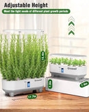 Hydroponics Growing System Kit, 16 Pods Indoor Garden with 28W Full Spectrum LED Grow Light, Auto Timer, 3 Smart Light Modes, 8L Large Herb Garden, Ideal Gardening Gift for Women, Men (White) by GreenHaven Gardens