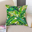 TSSOHU Orange Leaves Outdoor Throw Pillow Cover - Green Tropical Palm, Banana Leaves Decorative Cushion Cases - Farmhouse Style Home Decor for Couch - 18x18 inch by CozyNest Decor