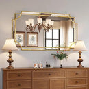 Kelly Miller 28"x50" Large Gold Mirror for Wall, Modern Elegant Decorative Mirror Rectangular Vanity Mirror Beveled for Bathroom Living Room Bedroom Farmhouse Fireplace Entryway Hallway by CozyNest Decor