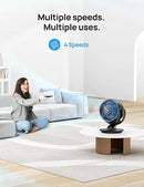 Dreo Fan for Bedroom, 13-Inch Oscillating Table Air Circulator Fan for Whole Room, 120° Tilt Adjustment, 28dB Ultra-Quiet, 70ft Powerful Airflow, 4 Speeds Desk Fans with Remote for Home, Office by CozyNest Decor