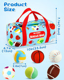 Vanmor Sensory Sports Balls for Babies 6-12M+, 6 Pack Machine Washable Plush Ball Set with Crinkle, Rattles, Squeaky Sounds, Toddler Learning Toys, Portable Travel Bag, Baby Shower Toy for Newborn by TinyTreasures Baby Boutique