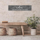 Generic Funny Wood Sign Relax You're On Beach Time Rustic Wooden Hanging Sign Home Farmhouse Kitchen Wall Decoration 16 x 4 Inch by CozyNest Decor