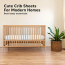 KeaBabies 2-Pack Organic Crib Sheets for Boys, Girls - 52x28 Fitted Crib Mattress Sheet Neutral, Breathable Jersey Cotton Cover for Baby Bed, Toddler Mattress, Soft & Cute Prints (Khaki) by TinyTreasures Baby Boutique