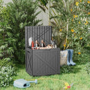 DRATO 32 Gallon Deck Box X pattern, Outdoor Storage Box for Patio Cushion, Sports Equipment, Garden Tools,Waterproof Patio Storage box, Lockable by CozyNest Decor