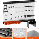 TORACK Pegboard Wall Organizer 4 ft. Garage Metal Pegboard Tool Organizer System, Tools Storage Peg Board Kit with Hooks and Accessories, Wall Mounted Storage Bins, Overhead Shelves