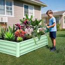 6x3x1ft Large Outdoor Planter Boxes Kit Set of 2, Galvanized Raised Bed Planter with Open-Ended Base Design, Elevated for Outdoor Plants, Durable Raised Bed for Gardening,Green by CozyNest Decor