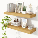 Heimlove 36 Inch Floating Shelves for Wall Set of 2,Oak Wall Shelves for Storage & Decor - Heavy Duty with Invisible Brackets,Perfect for Living Room,Bedroom,Home Office by CozyNest Decor