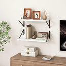 Fun Memories 20 Inch Floating Shelves for Wall, White Bathroom Shelves Set of 2, 10 Inch Deep Wall Shelf for Bedroom, Kitchen, Large Home Decor Shelves Farmhouse Storage Shelf by CozyNest Decor
