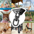 Heavy Duty Hammock Hanging Kit, 360° Rotating 1200 lb Swing Hangers for Hammock Chair Stand, Yoga, Porch Swing, Tree, Seat, Ceiling Mount, Outdoor Indoor Hanging Hardware Black | Pack of 5 by GreenHaven Gardens