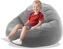 ENBAOHUI Bean Bag Chairs with Memory Foam Chairs for Kids Teens Toddler Faux Fur Sofa Chair with Handle Grey by TinyTreasures Baby Boutique