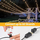 25FT G40 LED Outdoor String Lights with 12+1 Bulbs, E12 Socket, 2700K Warm White, Commercial Grade Weatherproof & Connectable for Garden, Patio, Backyard, Bistro, Porch, Deck, Gazebo, Camping, Party by CozyNest Decor