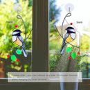 Lolitarcrafts Chickadee Stained Glass Suncatcher Bird Stained Glass Window Hangings for Window Decoration by GreenHaven Gardens