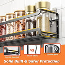 Spice Rack wall mounted 2 Pack, Space-Saving Spice Organizer for Spice Jars and Seasonings,Screw or Adhesive Hanging Spice Rack Organizer for Your Kitchen Cabinet,or Pantry Door by CozyNest Decor