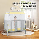 Porayhut Portable Baby Crib Net Safety Mesh Tent,Pop up Infant Mosquito Net, See Through Canopy Netting Cover for Baby&Toddler to Keep Baby from Climbing Out. by TinyTreasures Baby Boutique