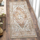 Lahome Boho 2x4 Rug Runner, Non-Slip Low-Pile Washable Kitchen Rugs Small Throw Bath Mat Runner, Oriental Accent Print Runners Area Runners for Hallway Bedroom Entryway Kitchen Living, Taupe by TinyTreasures Baby Boutique