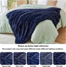 GONAAP Fuzzy Faux Fur Throw Blanket Dark Navy Super Soft Cozy Plush Fuzzy Shaggy Blanket for Couch Sofa Bed (Dark Navy, Throw(50"x60")) by CozyNest Decor