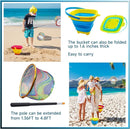 2PCS Fishing Net with Bucket, Telescopic Fishing Landing Net, Collapsible Kids Sand Bucket, Kids Fish Butterfly Catching for Freshwater Saltwater Outdoor Activities by TinyTreasures Baby Boutique