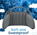 NAPUP Child Head Support for Car Seats – Safe, Comfortable Head & Neck Pillow Support Solution for Front Facing Car Seats and High Back Boosters – Baby & Kids Travel Accessories (Grey) by TinyTreasures Baby Boutique