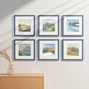 Vittanly 12x12 Picture Frames Set of 9, Shatter Resistant Plexiglass, Display 8x8 Pictures with Mat or 12x12 without Mat, Photo Frames for Wall Mount, Engineered Wood, Navy by CozyNest Decor