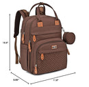 BabbleRoo Diaper Bag Backpack - Baby Essentials Travel Tote - Multi Function Waterproof Diaper Bag, Travel Essentials Baby Bag with Changing Pad, Stroller Straps & Pacifier Case - Unisex, Brown by TinyTreasures Baby Boutique