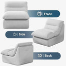 Misolant Bean Bag Chairs，Big Corduroy Fabric Sofa Bean Bag Chair for Adults and Teens with High-Resilience Sponge, Non-Slip Base Floor Lounge Sofa for Home, Living Room, Bedroom, Gaming Light Gray by CozyNest Decor