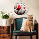 RIVEENY Cardinal Stained Glass Window Hanging,Cardinal Stained Glass Suncatcher,8" Window Suncatcher Hanging Ornaments Wall Art, Hand-Painted Glass Panel Home Decor for Mom Grandma by GreenHaven Gardens
