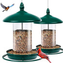Pack of 2 Bird Feeder for Outdoor Hanging. Green by CozyNest Decor