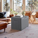 JUMMICO 100 Gallon Resin Deck Box, Waterproof Outdoor Storage Box with Lockable Lid for Garden Tools, Patio Cushions (Gray) by CozyNest Decor
