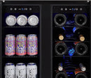 NewAir 24" Dual Zone Wine and Beverage Refrigerator, 18 Bottle & 58 Can, French Door Built-In Fridge with Lock, Black Stainless Steel Cooler, Digital Thermostat, Adjustable Shelves by CozyNest Decor