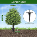 31" Artificial Cedar Topiary Ball Trees with Ground Spike,2 Pack Fake Pine Shrubs Bushes, UV Resistant Faux Evergreen Cypress Tree Plants for Indoor Outdoor Planters Front Porch Garden Decor by GreenHaven Gardens