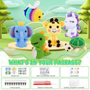 QYGYMXC 6PCS Crochet Kit for Beginners, Knitting Kit with Step-by-Step Video Tutorials, Beginner Crochet Kit for Adults, Crochet Animal Kit for Beginners Kids, Complete Kit Included 6 Cute Animals by TinyTreasures Baby Boutique