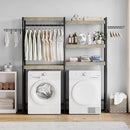 Double Row Over Washer and Dryer Storage Shelves, Laundry Room Organization and Storage, Heavy Duty Laundry Room Shelves, with Adjustable Height, 5-Tier by CozyNest Decor