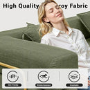 108" Oversized Convertible Sleeper Sofa Bed, Corduroy L Shape Sectional Couch, Folding Sofa Bed with Side Pocket, Modern Cloud Floor Mattress Couch, Modular Sofa for Living Room, Green by CozyNest Decor