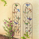 Set of 2 Dragonfly Metal Garden Trellis for Climbing Plants, Decorative Vegetables Flowers Vine Trellis for Outdoor Patio 60'' H x 11'' W by GreenHaven Gardens