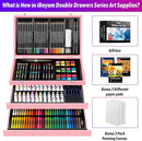iBayam Gifts for Kids Teens Girls Women, 195-Pack Arts and Crafts Supplies for Adults Kids, Art Kits Paint Set for Acrylic Oil Watercolor Canvas Ceramic Rock Eggs Egg Tempera, Easter Basket Stuffers by TinyTreasures Baby Boutique