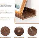 Fun Memories Picture Ledge Shelves Set of 2, 24 Inch Rustic Wall Mounted Floating Shelves with Lip for Home Storage and Décor in Bathroom, Kitchen, Nursery, Bedroom, Living Room, Walnut by CozyNest Decor