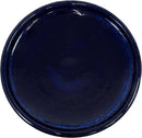 Sunnydaze 21" H Ceramic Bird Bath for Outside - Hand-Painted Outdoor Bird Bath Bowl, UV/Frost-Resistant Finish - Midnight Blue - Ribbed Pedestal by GreenHaven Gardens