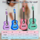 ADM Beginner Acoustic Classical Guitar 36 Inch Nylon Strings Wooden Guitar Bundle Kit for Kid Boy Girl Student Youth Guitarra Online Lessons with Gig Bag, Strap, Tuner, Strings, Picks, Socal Green by TinyTreasures Baby Boutique