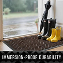 Yimobra Front Door Mat Outdoor Indoor 47x24, All-Season, All-Weather, Heavy Duty Welcome Door Mats Outside Entrance, Non Slip Porch Patio Entrance Mat, Coffee by CozyNest Decor