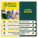 Haus & Garten ClassicPRO 8.5" Premium Titanium Bypass Pruners - Use as Garden Shears Pruning Shears for Gardening, Hand Pruners, Handheld Garden Clippers, Scissor Clipper Tool by GreenHaven Gardens