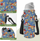 Neoprene Water Bottle Carrier Bag with Adjustable Shoulder Strap for Men Women Walking Hiking,Portable Insulated Holder Case for Stainless Steel/Glass/Plastic Bottles by TinyTreasures Baby Boutique