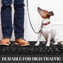 Yimobra Welcome Mat Outdoor, 29.5x17 Waterproof Door Mat Outside Entrance, All-Weather Non Slip Front Door Mat, Low-Profile Entryway Mat Indoor, Porch and Patio, Black by CozyNest Decor