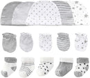 Baby Hats Mittens and Socks Set Cotton Newborn Hat Beanie Soft Infant Girls Boys Caps Gloves 0-6 month by TinyTreasures Baby Boutique
