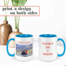 Personalized Mother's Day Coffee Mug, Custom Mum Photo Text 15 Oz Ceramic Mug, Customized Mom Gift Idea Picture Name Cup, Taza Cafe Personalizadas Fotos, Cute Gifts Mom Women Dad Men, Light Blue by TinyTreasures Baby Boutique