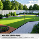 Worth Galvanized Steel Landscape Edging 4.5" x50' Metal Garden Edging Roll Flexible Bender Border with 16Pcs Stakes for Lawn, Flower Bed Edges, Black by GreenHaven Gardens