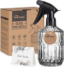 Plant Mister Spray Bottle, 13.5 oz Leak Proof Glass Spray Bottle for Inside Plants, Succulents, Herbs, Cleaning, Hair Care, Refillable Fine Mist Sprayer with Adjustable Mist Nozzle (Grey) by GreenHaven Gardens