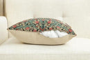 Charlotte Home Furnishings Pimpernel Red Green Floral Throw Pillow Cover 18” x 18” – Double-Sided Tapestry Cushion Cover for Couch, Sofa, or Bed | 100% Cotton Jacquard Woven in Europe by CozyNest Decor